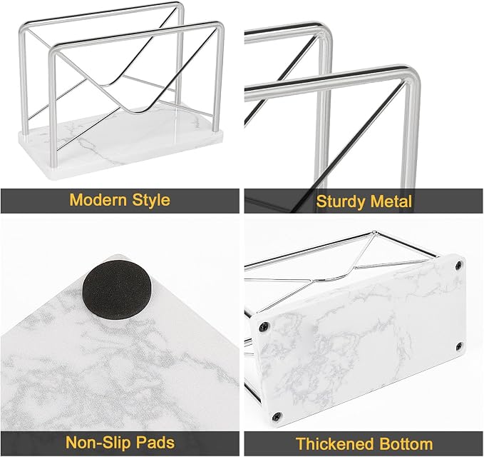Modern Mail Holder for Home Office, Metal Letter Organizer Sorter for Desk - Image 3