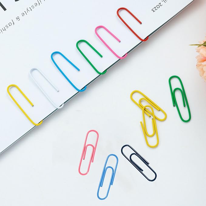 Paper Clips, Daily DIY, 1-2/7" Colored Heavy Duty Ideal - Image 5