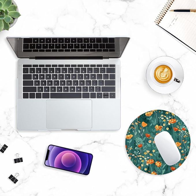 ITNRSIIET Round Mouse Pad with Stitched Edge Premium-Textured Waterproof - Image 7