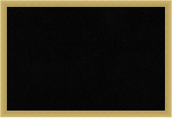 Amanti Art Black Cork Board for Wall, 13x19 Vision Board with Gold Wood Frame, Small Corkboard Office Decor for Home Organization, Modern Corkboard Pinboard to Display Items for Home Organization in-DeskLoop Office