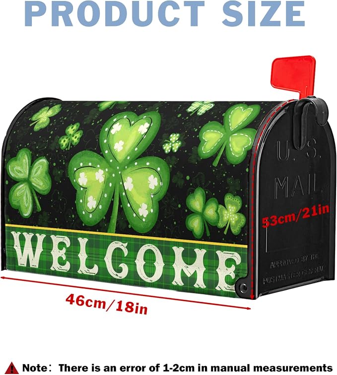 Welcome St Patrick's Day Mailbox Cover Magnetic Standard Size St Patricks Day - Image 4