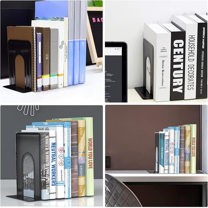 30 Pcs Metal Book Ends for Shelves, Heavy Duty Bookends for Office Home Kitchen - Image 6