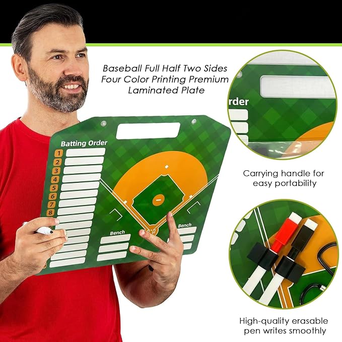 Magnetic Baseball Lineup Board for Coach | Baseball Lineup Board for Dugout | - Image 4