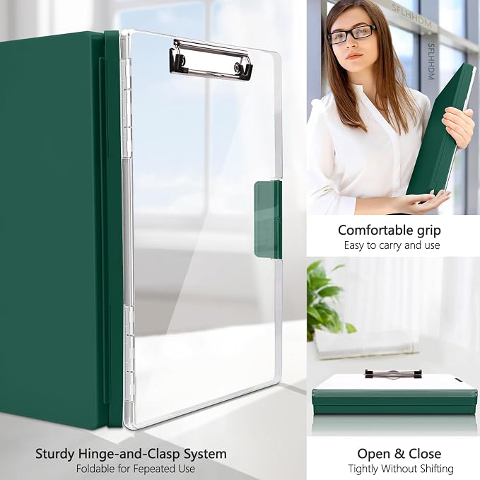 SFLHHDM Clipboard with Storage, Heavy Duty Clip Boards 8.5x11 with 2 Storage - Image 6
