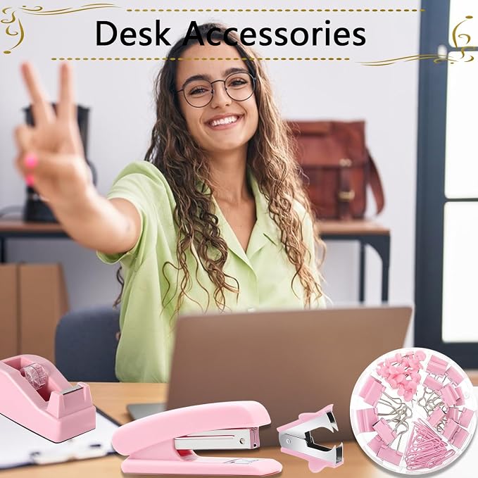 Office Supplies, Stapler and Tape Dispenser Set - Image 4