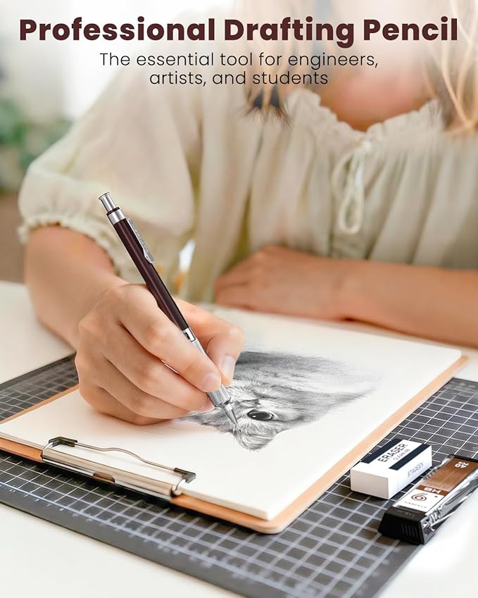 STAGEEK 0.9mm Mechanical Pencil, Metal Art & Drafting Pencil - Image 3