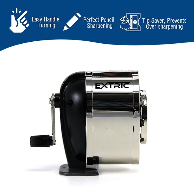 EXTRIC Pencil Sharpener Manual Desktop & Wall Mount Hand Crank Sharpeners | - Image 6