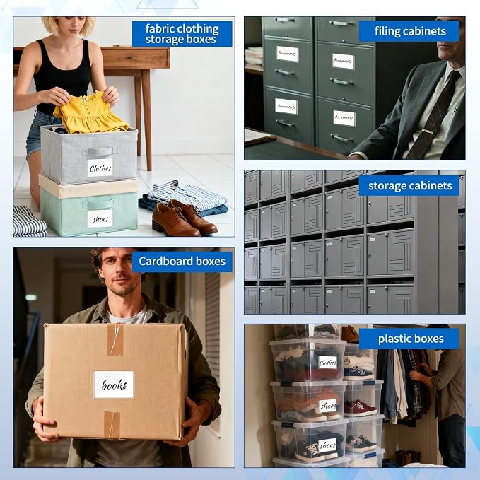 32 Pack Index Card Holder for 3x5 Inch Cards, Plastic Tote Labels for Storage - Image 4
