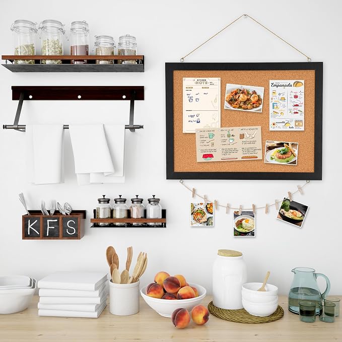 DOLLAR BOSS Cork Bulletin Board 1-Pack 16''X 12'' Double-Sided Cork Boards - Image 8