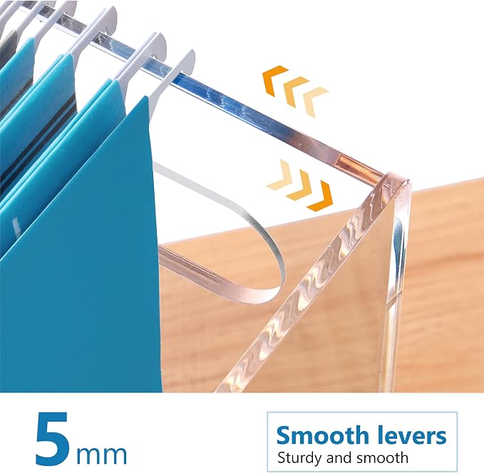 Hanging File Folder Organizer, Acrylic File Organizer Box - Image 4
