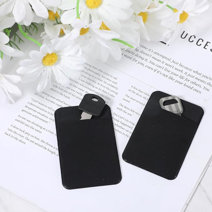 2 PCS Flat Thin Wallet Key Holder, Slim Credit Card Holders, Minimalist Slim - Image 7