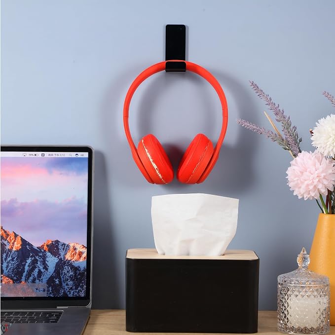 Weewooday 16 Pcs Headphone Hanger Headphone Holder Wall Hook School Classroom - Image 5