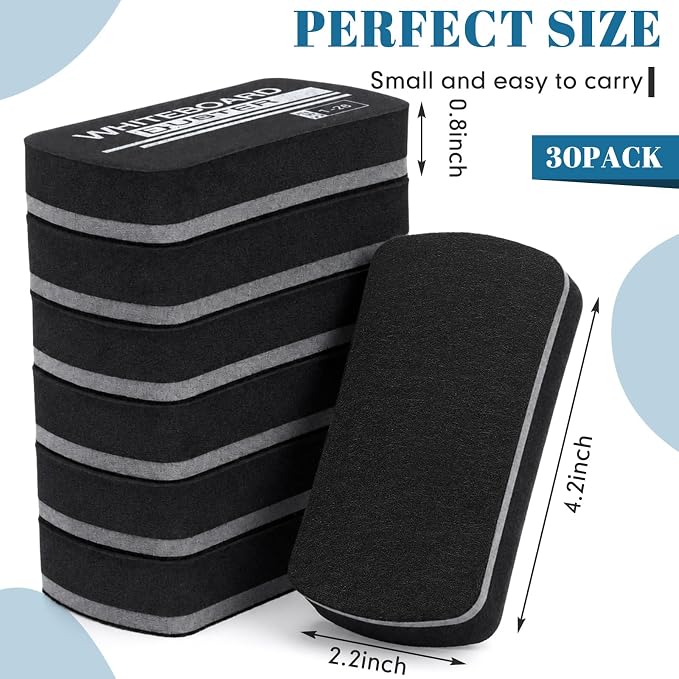 Outus 12 Pcs White Board Erasers Bulk Magnetic Dry Erase Erasers Assorted Color - Image 2