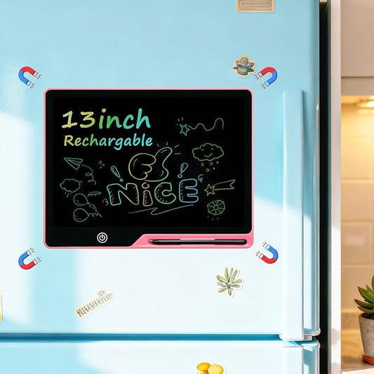 Magnetic LCD Writing Tablet for Fridge, 13 Inch Writing Tablet for Kids by QIAOBUQI
