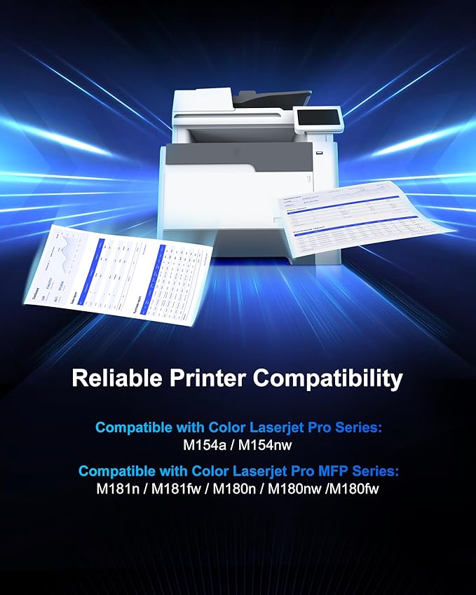 204A Toner Cartridges M180nw Toner Compatible for HP 204A Toner Cartridges 4 Pack for CF510A CF511A CF512A CF513A for Laserjet Pro MFP M180nw M154nw M180n M154a MFP M181fw Printer (4 Pack)-DeskLoop Office