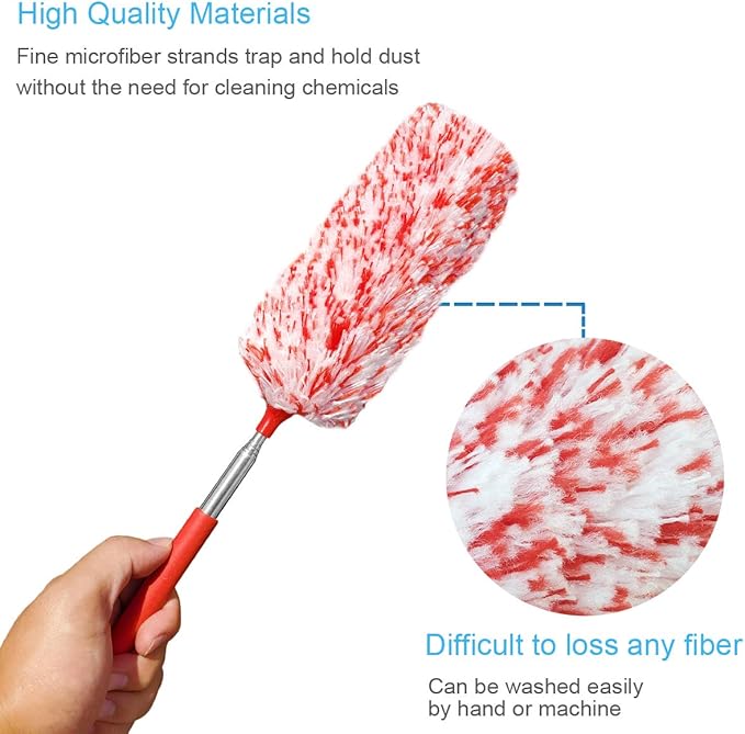 Tonmp 4 Pcs, Hand Microfibre Cleaning Tool Extendables - Image 3