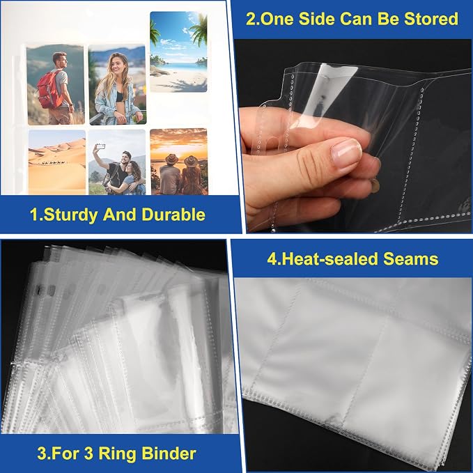 400 Pack Card Sleeves Binder Sheets, 9 Pocket Card Sleeves - Image 3