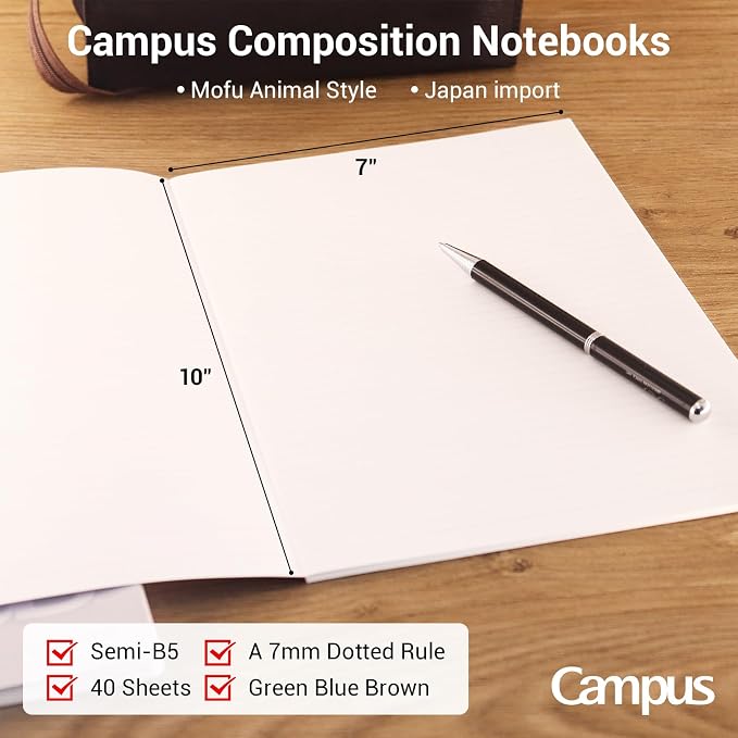 KOKUYO Composition Notebooks, 3 Pack Campus B5 Comp Book - Image 2
