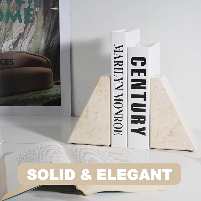 Marble Book Ends Decorative, Unique Bookends - Image 5