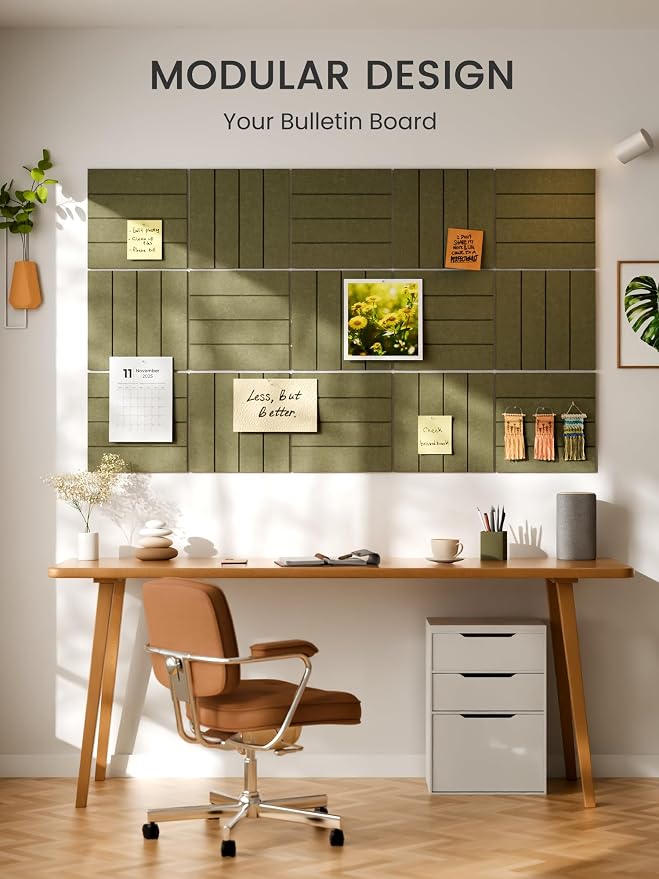 Bumusty Large Cork Board Alternative-48 x 36" Felt Bulletin Board Tiles - Image 6