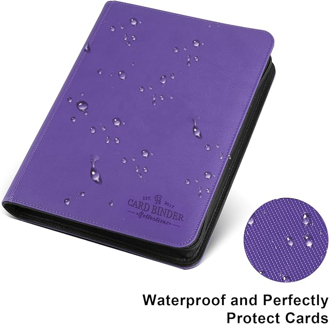 Trading Card Binder 16 Pocket, Foalgo PU Cover Card Binder - Image 3