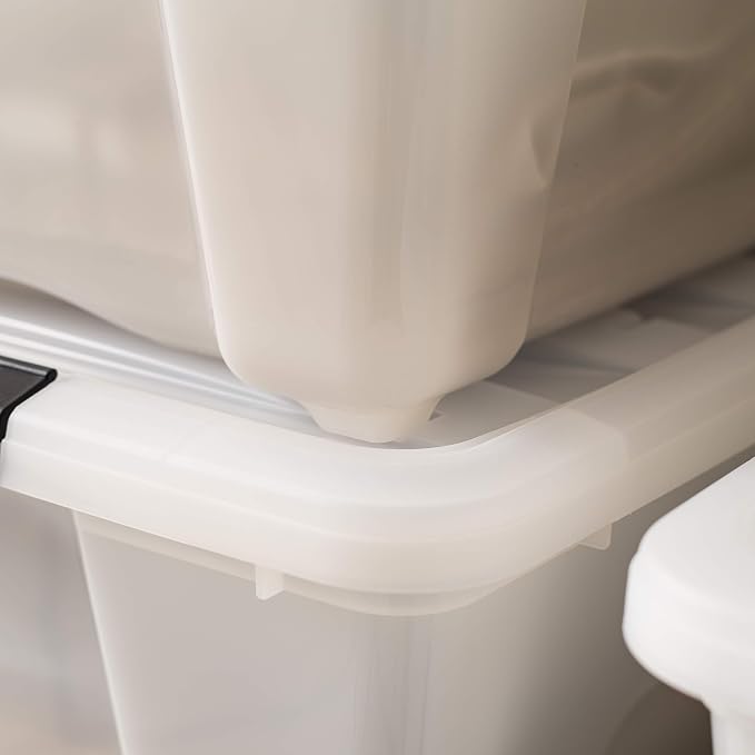 IRIS USA 54 Quart Stackable Plastic Storage Bins - Image 9
