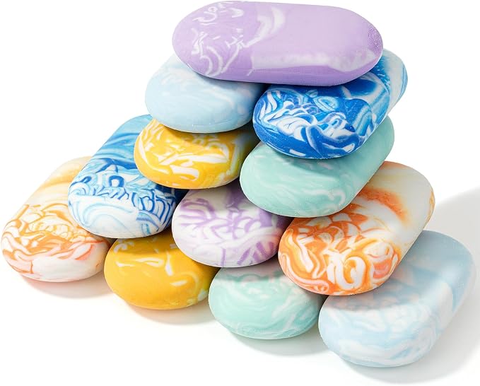 Mr. Pen- Marble Pencil Erasers, 12 Pack, Art Sketching, Clean Smudge-Free by MrPen