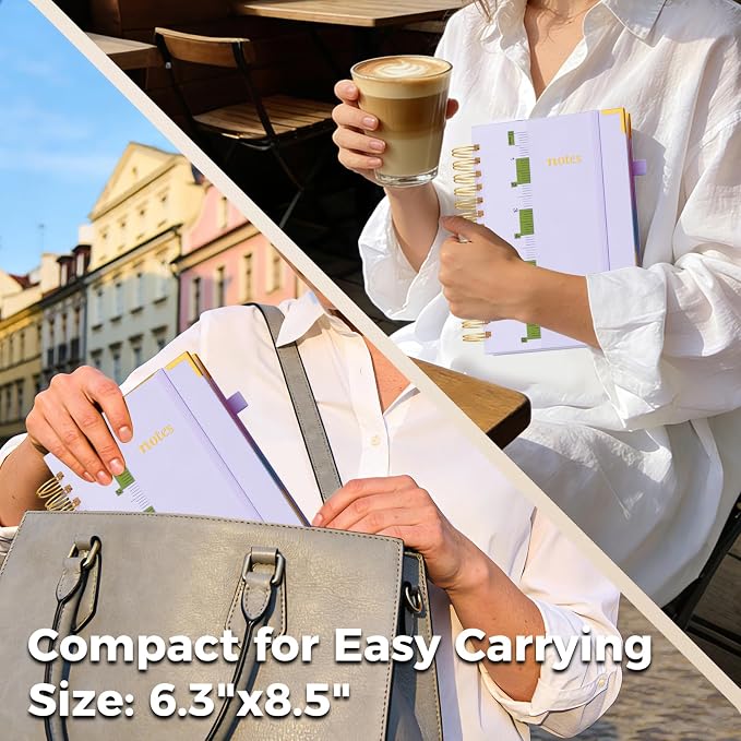 XYark A5 Hardcover Spiral Notebook, 6.3"x8.5" College Ruled Notebooks - Image 8