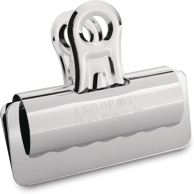 X-ACTO 4 Bulldog Binder Clips, Steel & Nickel-Plated, 3 Inch Clips, Desk - Image 2