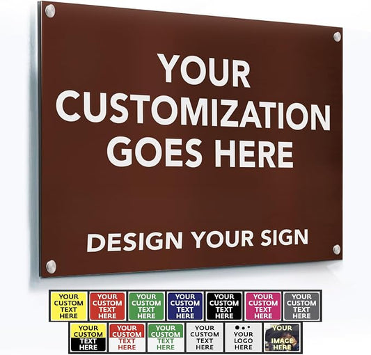 SPEEDYORDERS Custom Aluminum Business Sign, Rustic Modern Style, 36x24 Inches by SpeedyOrders