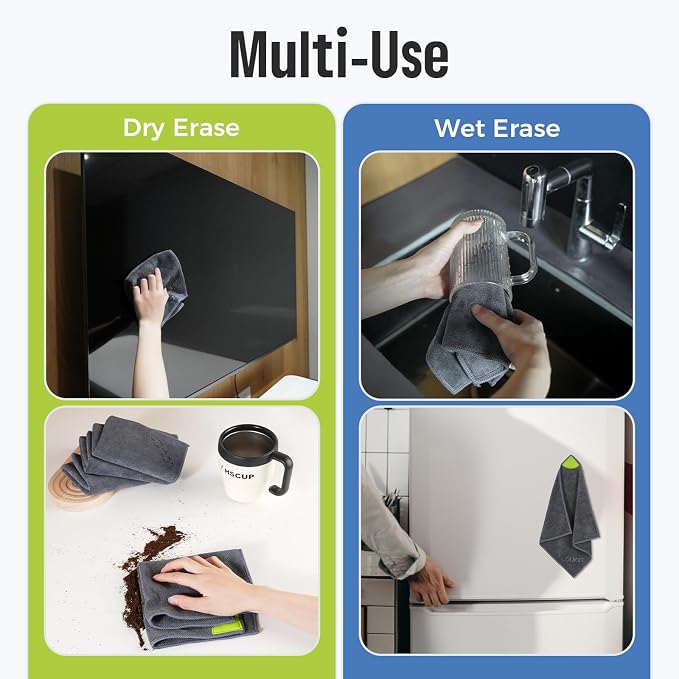 loukin 4 Pack Magnetic Cleaning Cloth, Microfiber Dry Erase Eraser, Washable - Image 5