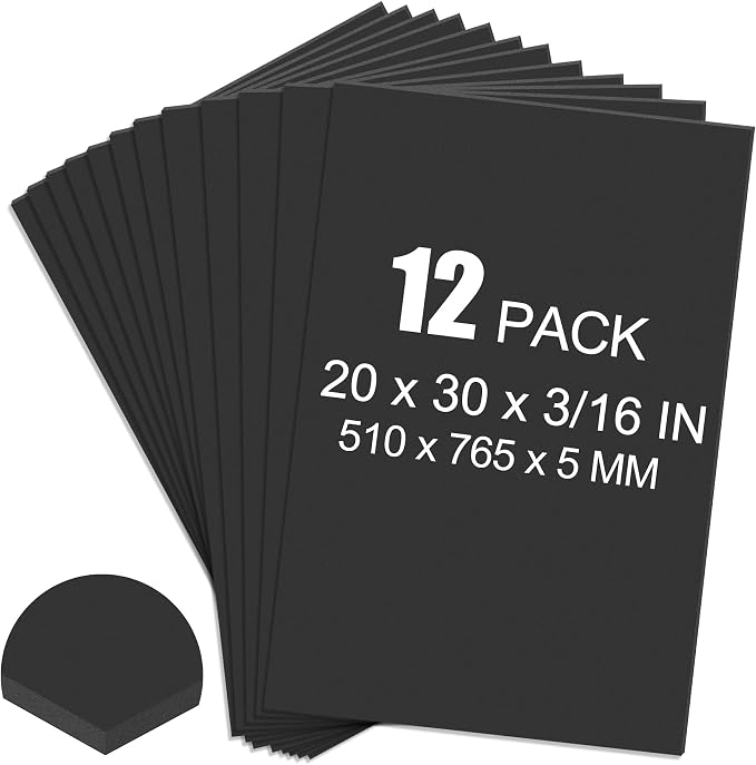 ToLanbbt 12 Pack Black Foam Board, Displaying by ToLanbbt