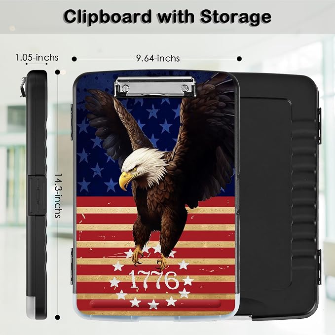 Clipboard with Storage, Office Supplies Nursing Clipboards Folder with Pen - Image 2