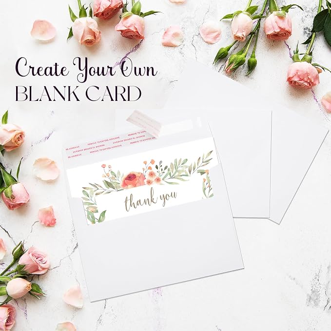 ACSTEP 50Pack Blank Cards and Envelopes 4X6 White Cardstock - Image 7
