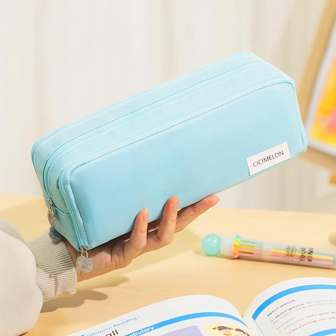CICIMELON Pencil Case Large Capacity Pencil Pouch 3 Compartments Pencil Bag Gift - Image 3