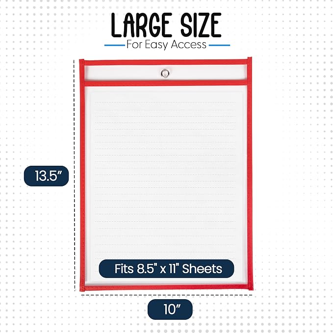 Essex Wares - 5 Pack, Job Ticket Holders, Reusable & Easy Erase Plastic Invoice - Image 2