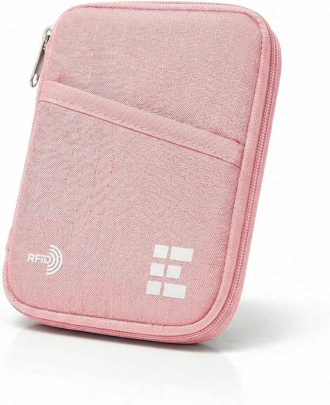 Zero Grid RFID Passport Holder & Travel Wallet, Zippered Wallet by ZeroGrid