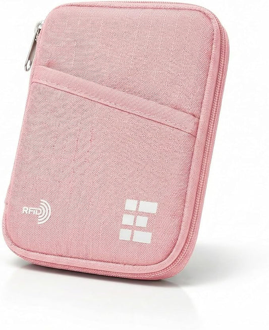 Zero Grid RFID Passport Holder & Travel Wallet, Zippered Wallet by ZeroGrid
