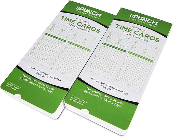 100 uPunch Time Cards for HN3000-DeskLoop Office