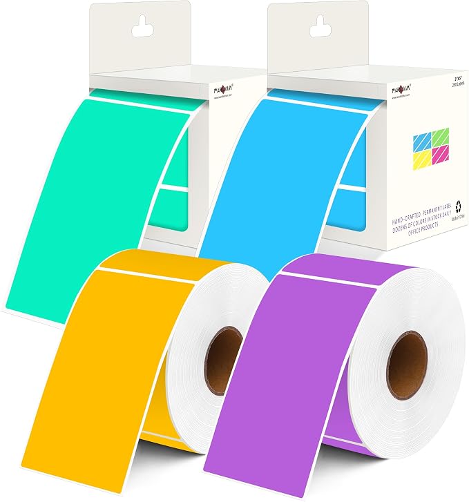 PARLAIM 5 x 3 inch Colored Inventory Stickers by PARLAIM