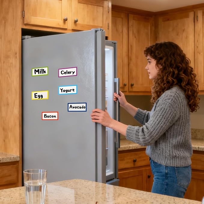 Dry Erase Magnets Blank Lables, 30 Pack Colorful Reusable Magnetic Labels - Image 6