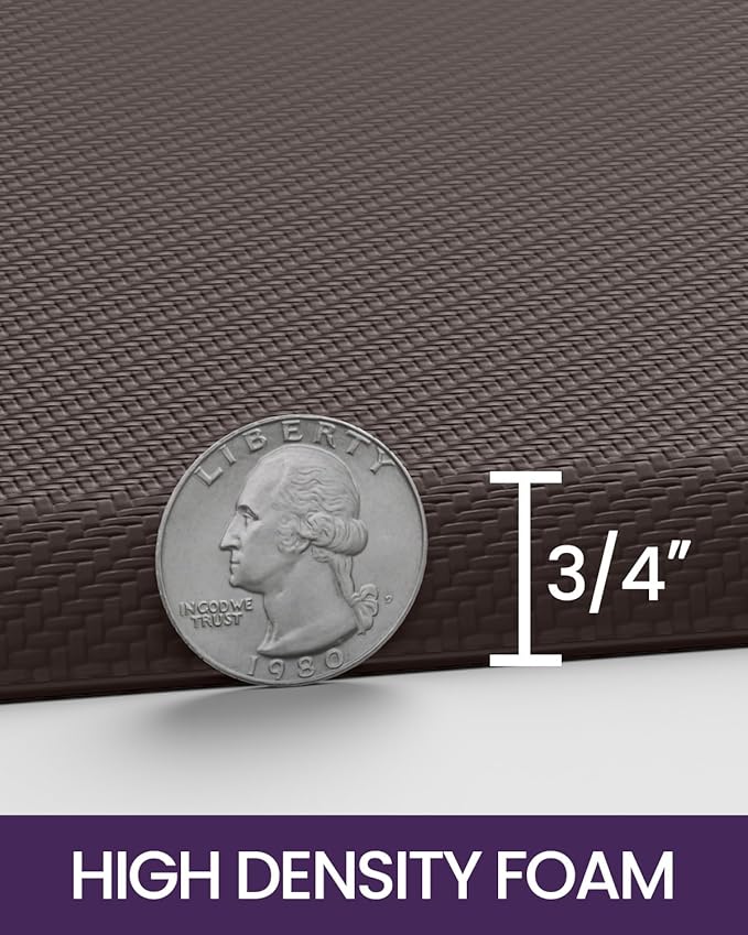 DEXI Kitchen Mat Cushioned Anti Fatigue, Non Slip Waterproof Comfort Standing Floor Rug for Kitchen, Office, Sink, Laundry, 48x20, Brown-DeskLoop Office