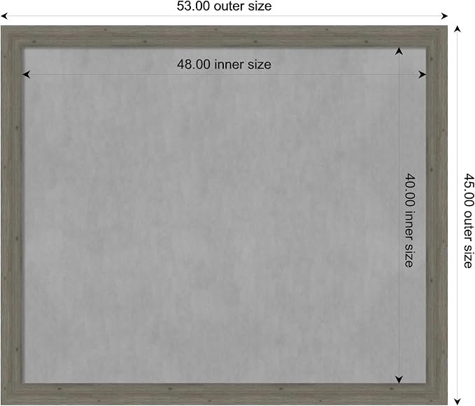 Amanti Art Grey Framed Magnetic Board 45x53 Oversize Vision Board - Image 4