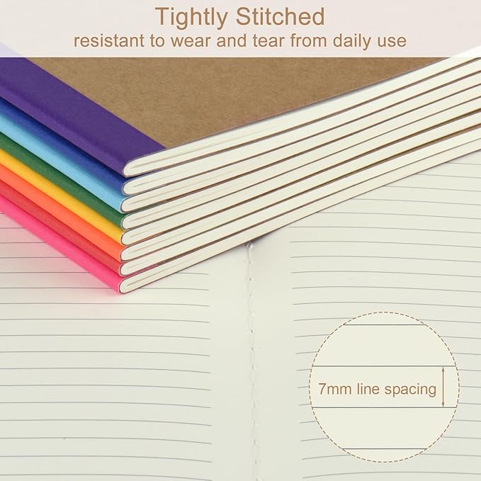 ZCZN Composition Notebooks Bulk, A5 Kraft Cover Lined Journals - Image 6