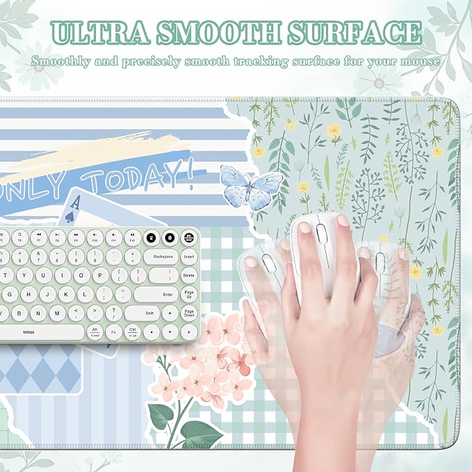 iCasso Floral Computer Mouse Pad, Desk Mat - Image 3