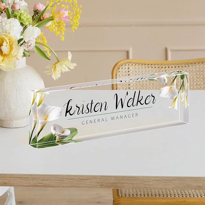 Personalized Office Name Plate for Desk, Custom Employee Appreciation Gifts by Custom