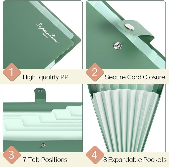 Sooez Elegant Accordion File Organizer - Image 5