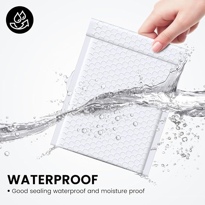 Fuxury Bubble Mailers 6x10“ 3000 Pack White Padded Envelopes Usable Size 6x9" - Image 4