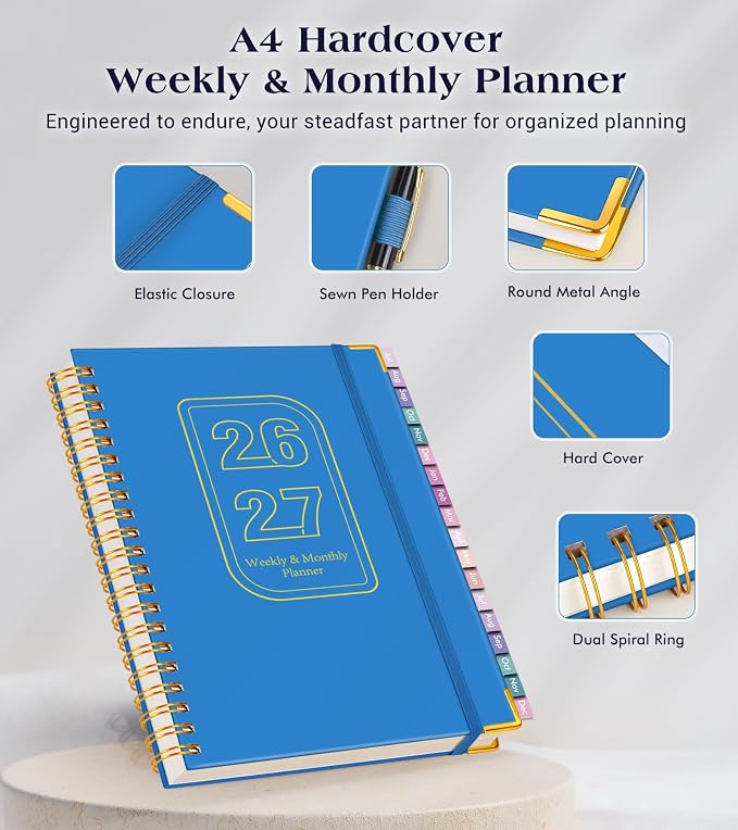 Academic Planner 2026-2027, 18 Months Weekly and Monthly Hardcover Planner - Image 4