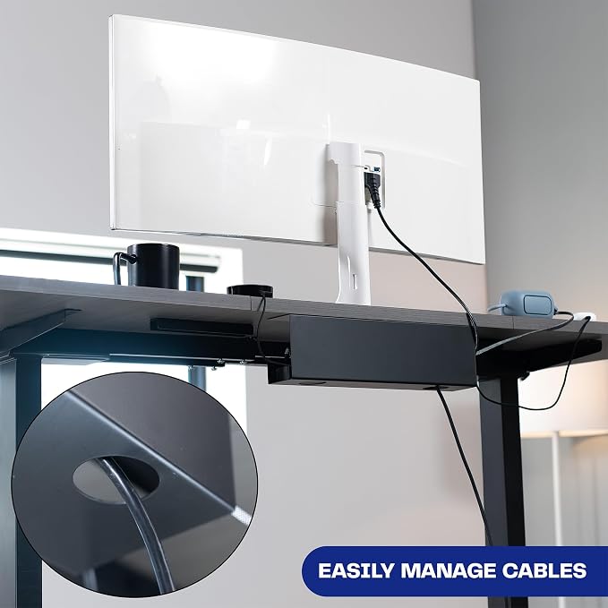 VIVO Under Desk 17 inch Cable Management Tray, Power Strip Holder, Cord - Image 5